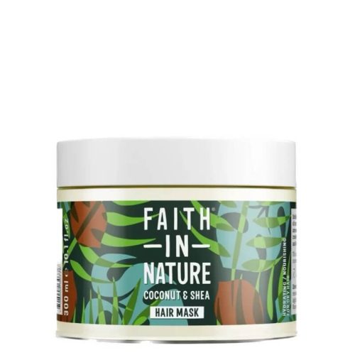 FAITH IN NATURE HAJMASZK KÓKUSZ ÉS SHEA VAJ 300 ML - HIDRATÁLÓ, SZÁRAZ, SÉRÜLT HAJRA