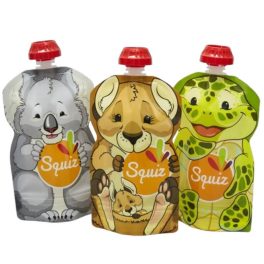   SQUIZ ételtasak, 3 darabos, Ausztrália (Kenguru, Koala, Teknős), 130 ml