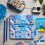 Snack n Go Patchwork Kék ételtároló