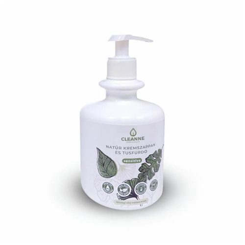 CLEANNE Crystalclean Sensitive Natúr krémszappan és tusfürdő - 470 g