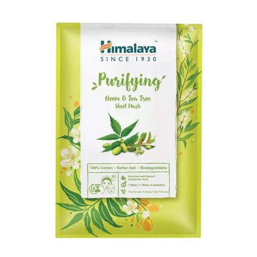 Himalaya Arctisztító textilmaszk nim növénnyel és teafával 30ml