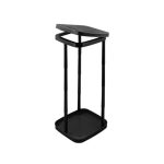 Állítható magasságú szemeteszsák tartó állvány fekete