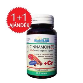   NutriLab Cinnamon fahéj+króm vega kapszula 60db - 1+1 AJÁNDÉK