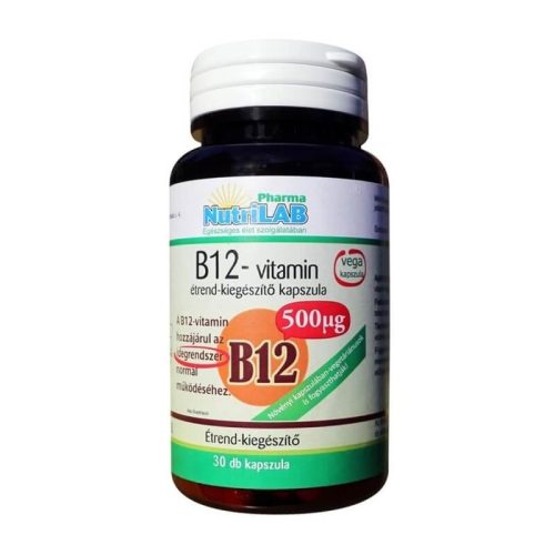 NutriLAB B12 vitamin vega kapszula 500 mg 30db