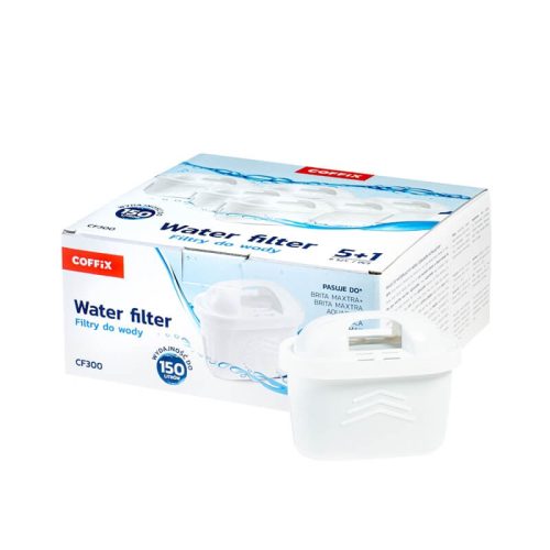 COFFIX CF300 - BRITA MAXTRA, MAXTRA+, AQUAPHOR, LAICA, DAFI UNIMAX vízszűrő kancsókhoz kompatibilis szűrőbetét - 6 db-os