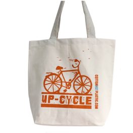   Up Cycle - Bringa mintás pamutvászon táska 4 különböző színben