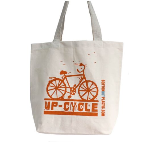 Up Cycle - Bringa mintás pamutvászon táska 4 különböző színben