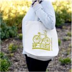 Up Cycle - Bringa mintás pamutvászon táska 4 különböző színben