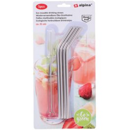Alpina Fém szívószál készlet - 5 db-os