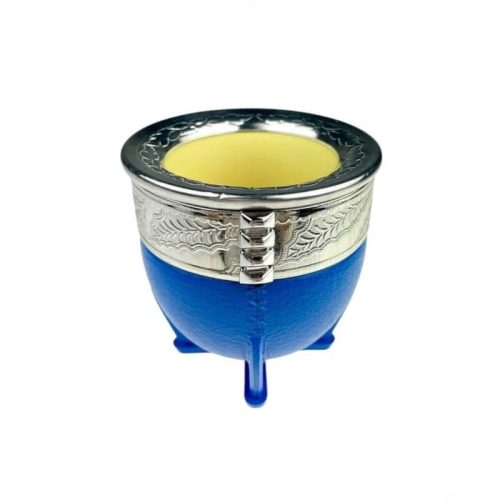 Cuia - gravírozott, kék mate pohár - kb 200 ml