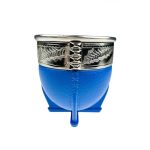 Cuia - gravírozott, kék mate pohár - kb 200 ml