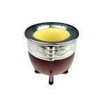 Cuia - gravírozott, burgundi mate pohár - kb 200 ml