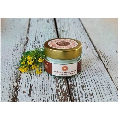 Arckrém zsíros bőrre jojoba olajjal, varázsmogyoró kivonattal, E és B vitaminokkal 40g