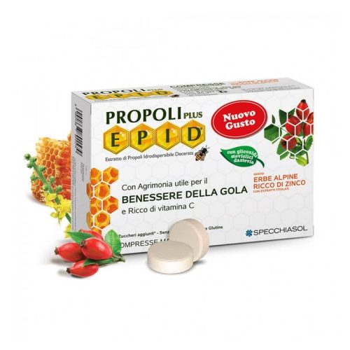 Natur Tanya® S. EPID® propoliszos szopogatós tabletta alpesi növénnyel, cinkkel, C-vitaminnal és édesítőszerekkel