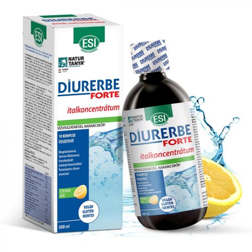 Natur Tanya® ESI® Diurerbe® Forte italkoncentrátum, citrom íz – Vízvisszatartás és cellulit ellen. 500ml