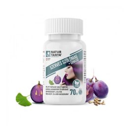   Natur Tanya® Szerves Szőlőmag és Ginkgo biloba. 95% OPC, 24% flavon glikozid és 6% terpén laktonra standardizált tabletta