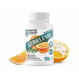   Natur Tanya® SZERVES C 500 – Kétféle C-vitamin és citrus bioflavonoidok gyomorkímélő  rágótablettában, finom narancs ízben 100 db 