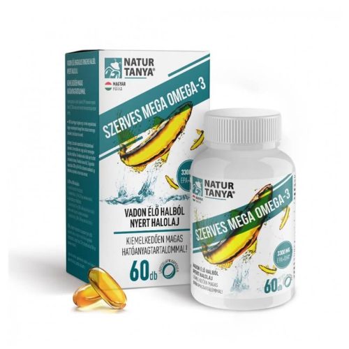 Natur Tanya® Mega Omega-3 - vadvízi halolaj, extra EPA és DHA tartalom 60db