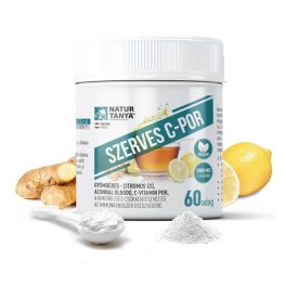   Natur Tanya® Szerves C-por – azonnal oldódó, gyömbéres - citromos ízű C-vitamin por, 60 adag-KEDVEZMÉNYES ÁR-csomagoláson feltüntetett min.megőrzési idő:2026.04.30