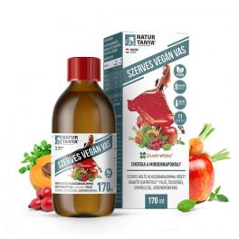   Natur Tanya® SZERVES VEGÁN VAS szirup - Szerves vas, világszabadalommal védett bioaktív Quatrefolic® folát + 9 zöldség, gyümölcs, gyógynövény 170ml