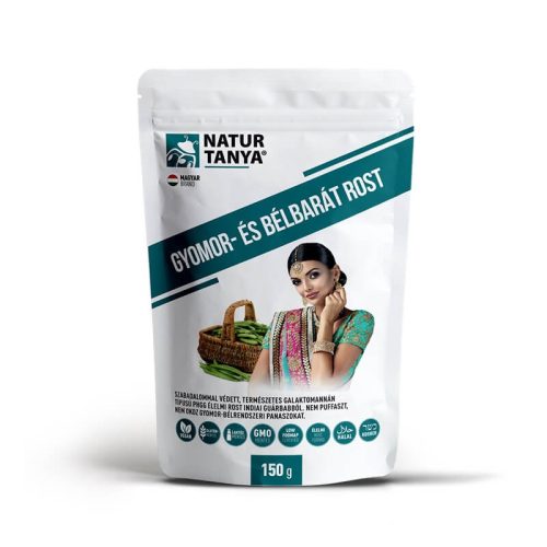 Natur Tanya® vegán gyomorbarát rost - Szabadalommal védett indiai guarbabból a Monash Egyetem LOW FODMAP tanúsítványával, IBS, SIBO esetén is. 