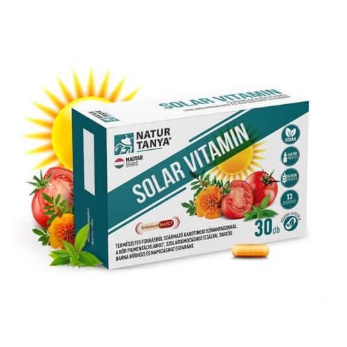 Natur Tanya® SOLAR VITAMIN - Világszabadalommal védett napozóvitamin, szoláriumozás, napozás vagy nap nélküli bőrpigmentációhoz 