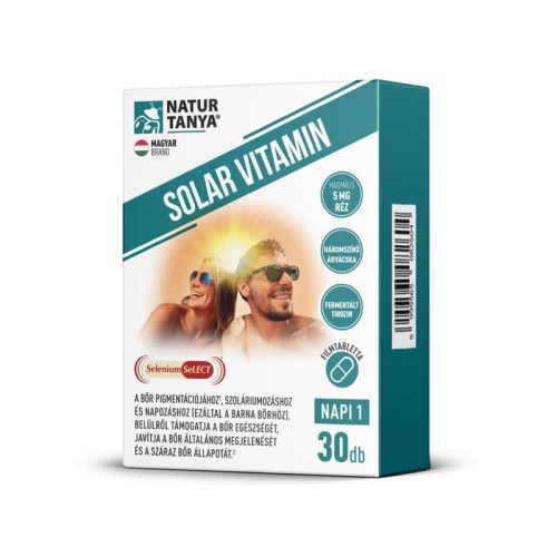 Natur Tanya® SOLAR VITAMIN - Világszabadalommal védett napozóvitamin, szoláriumozás, napozás vagy nap nélküli bőrpigmentációhoz 