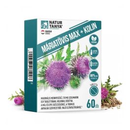   Natur Tanya® MÁRIATÖVIS MAX + KOLIN - Maximális mennyiségű szilimarin, kolinnal a máj és az epe egészségéhez 60db