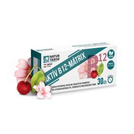   Natur Tanya® AKTÍV B12-MÁTRIX - Magas hatóanyag-tartalmú, fermentált és bioaktív B12-vitamin rágótabletta, természetes vadcseresznye ízben -  30 db