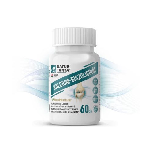 Natur Tanya® KALCIUM-BISZGLICINÁT - világszabadalommal védett BioPerine® és D3-vitamin 60 db