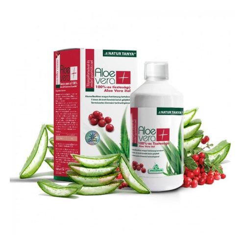 Natur Tanya® S. Aloe vera ital tőzegáfonyás, erdei gyümölcsös 100% tisztaságú, IASC által certifikált Aloe tartalommal 1000ml