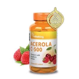   Vitaking C-vitamin acerolával málnás ízben 500 mg - 40 rágótabletta