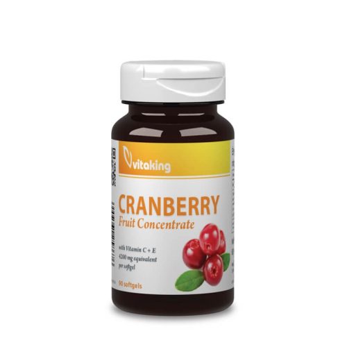 Vitaking Tőzegáfonya Koncentrátum C+E vitaminnal - 90 gélkapszula