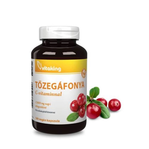Vitaking Tőzegáfonya kivonat C-vitaminnal - 180 kapszula