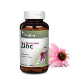   Vitaking Cink Immuno C-vitaminnal és Echinacea kivonattal - 60 rágótabletta