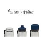 EQUA Sima kék kulacs (BPA mentes) - 600 ml